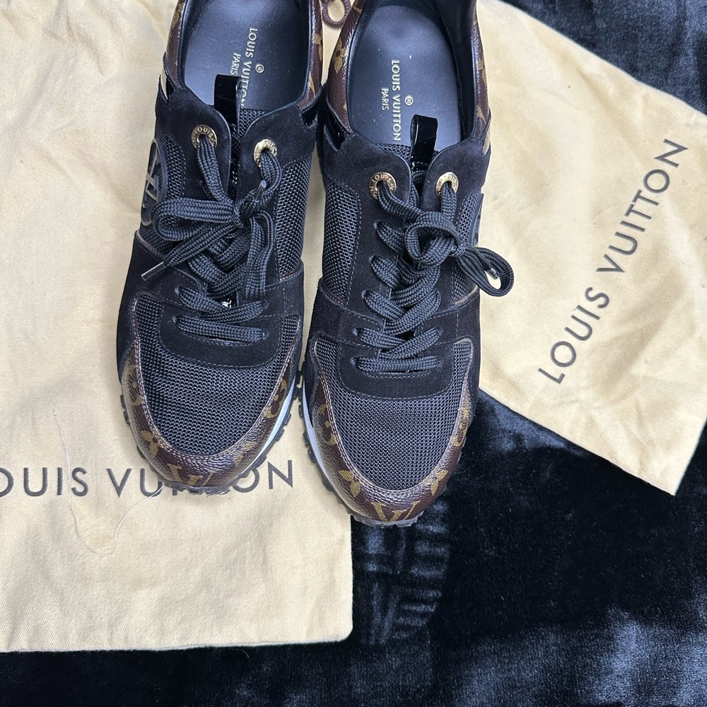 Louis Vuitton Black and Gold Women's Sneakers - Picture 3 of 4